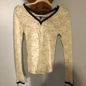 Free People Lacy Long Sleeve Top